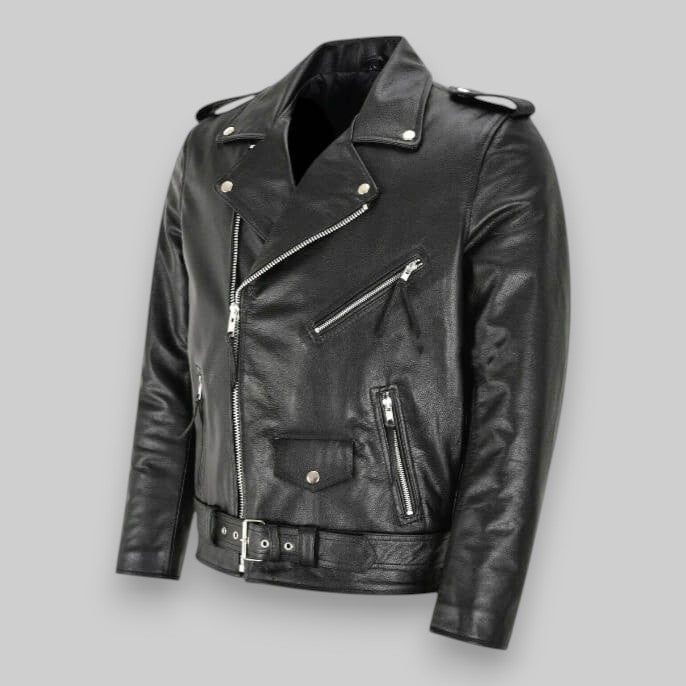 Massimo | Synthetic Leather Biker Jacket