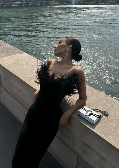 Oriana | Luxurious Feather Dress