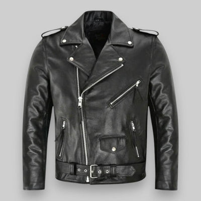 Massimo | Synthetic Leather Biker Jacket