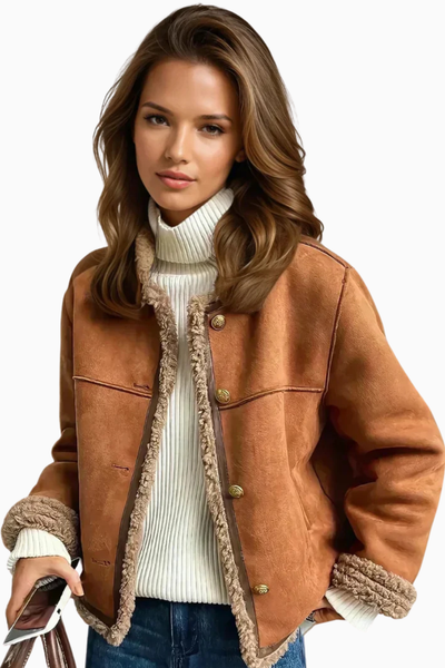Rosalie | Buttoned Sheepskin Jacket