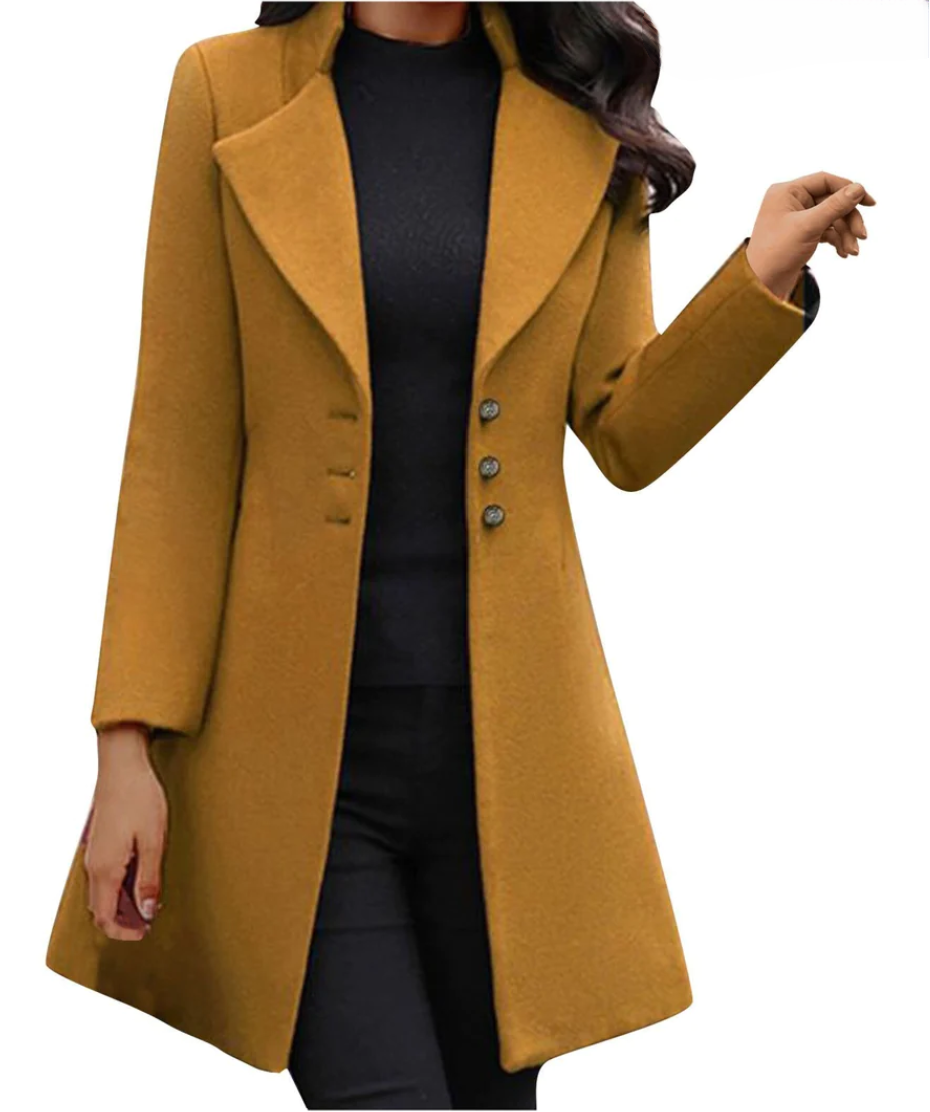 Audrina - Italian Coat with Long Sleeves