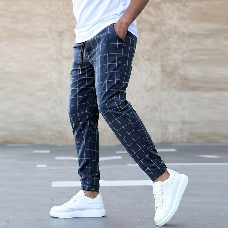 Shane | Elegant Checkered Jogger Pants