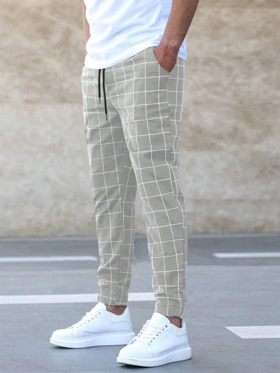 Shane | Elegant Checkered Jogger Pants