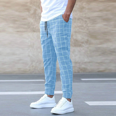 Shane | Elegant Checkered Jogger Pants