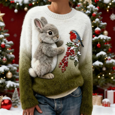 Holly | Holiday Bunny Plush Sweater