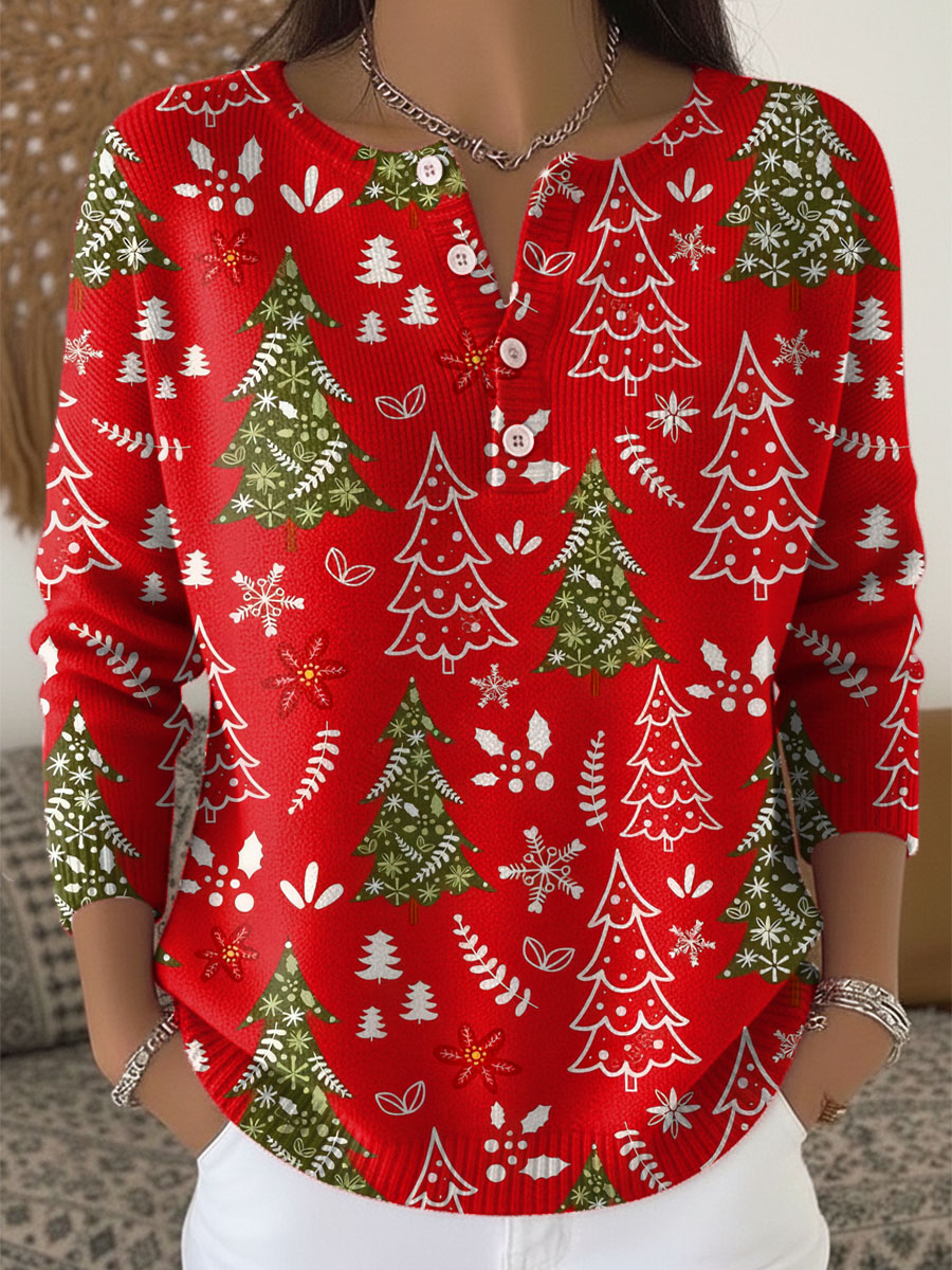 Nerea | Christmas Sweater with Buttons