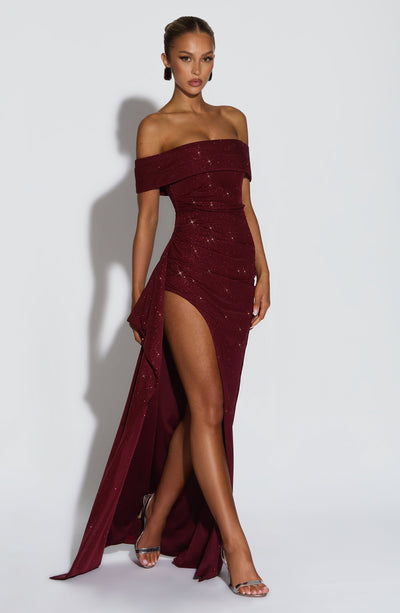 Joyce Maxi Dress - Wine Sparkle