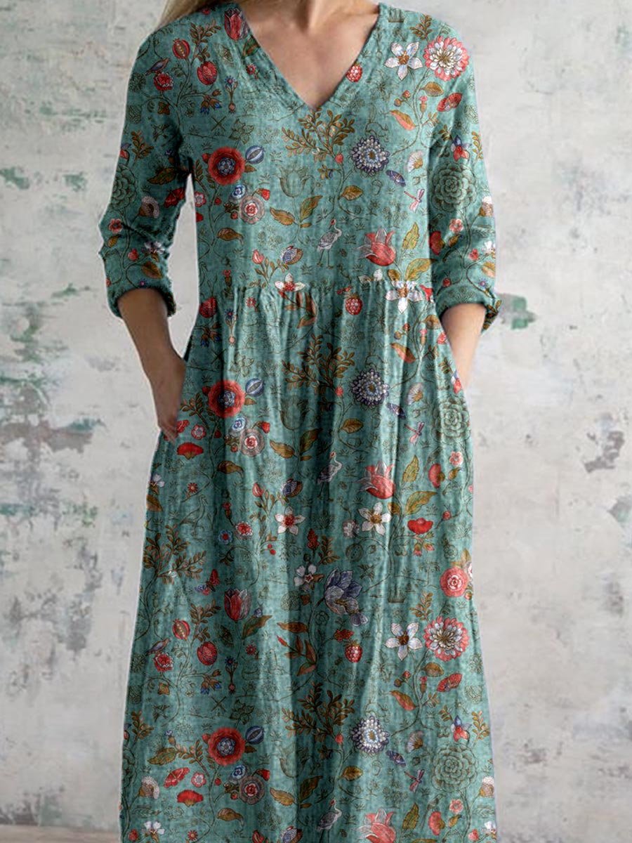 Joy - Floral Print Women's Dress (Plus Size Available)