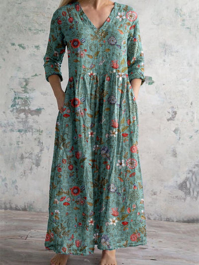 Joy - Floral Print Women's Dress (Plus Size Available)