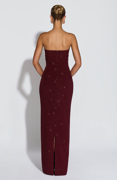Pandra Maxi Dress - Wine Sparkle