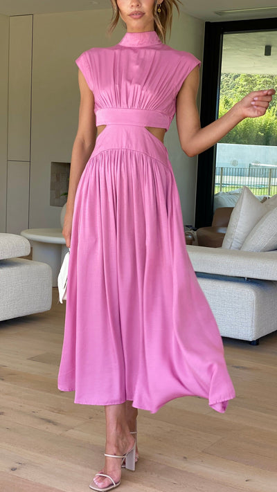 Cindie Midi Dress - Pink